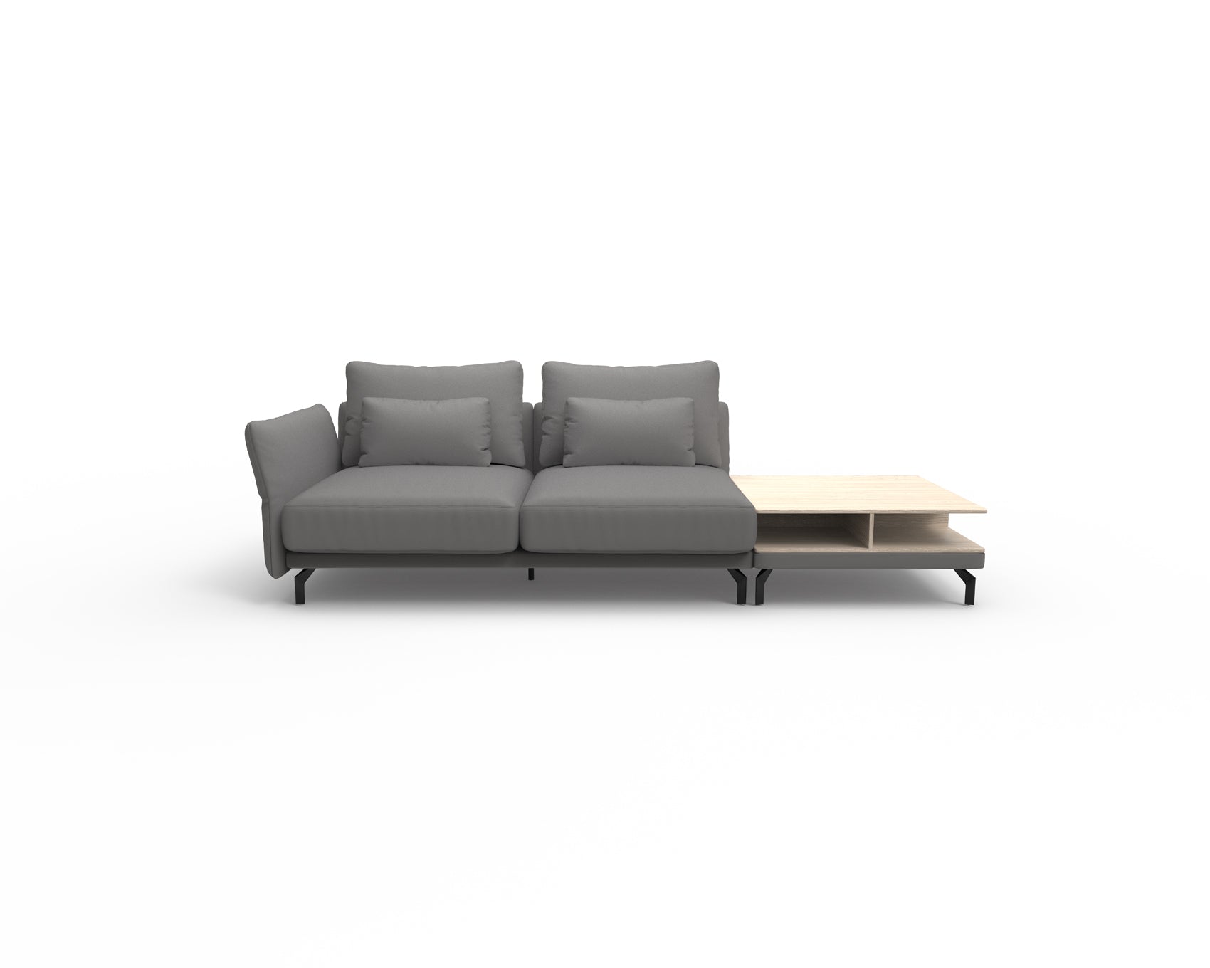 Seagull 2 Seater Sofa with Shelf Table (Right)
